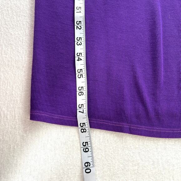 ENZA COSTA Silk Rib Essential Maxi Dress Womens Small Purple Tank Thin Strap NWT - Picture 13 of 13